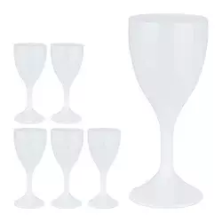 Northix Set 6 plastičnih kozarcev za vino 250 ml nerazbitni