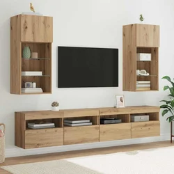 Zidni TV ormari Zidne 2 pcs Umjetnički hrast 40,5 x 30 x 90 cm