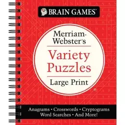 Brain Games - Merriam-Websters Variety Puzzles Large Print: Anagrams, Crosswords, Cryptograms, Word Searches, and More!