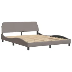 Vidaxl Posteljni okvir Dover taupe 160x200 cm blago