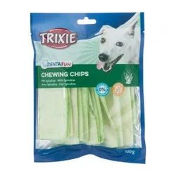 TRIXIE Poslastice za pse Denta Fun Chewing Chips, Štapići sa algama, 100 g