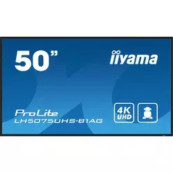 IIYAMA LFD LH5075UHS-B1AG 50 4K UHD VA 3840 x 2160 @60Hz 500 cd/m2 5000:1 9.5ms Android 11 OS, iiSignage2, FailOver, EShare landscape, portrait