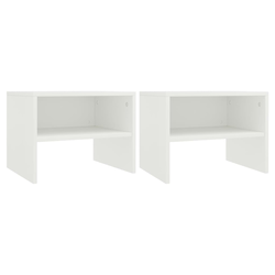 Noćni ormarići 2 kom bijeli 40 x 30 x 30 cm konstruirano drvo