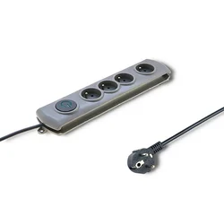 Qoltec Qoltec Quick Switch prenapetostna zaščita, 4 vtičnice, 2.5m, siva