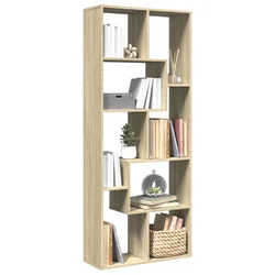 Pregrada / regal za knjige boja hrasta 67x25x161,5 cm drveni