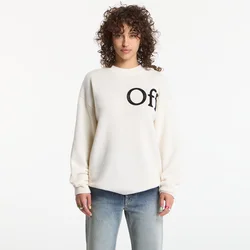 Pulover Off-White Bookish Shared Knit Crew UNISEX Ivory Black M