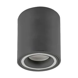 Rabalux Plafonjera Kobald, GU10 25W, D8cm, Siva