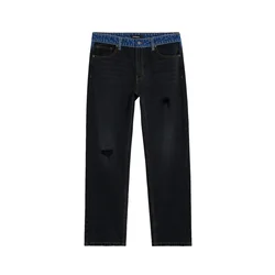 Desigual Kavbojke moder denim/črna