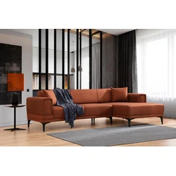 Atelier del Sofa Ugaona garnitura Horizon 85x43x207cm Bronzana
