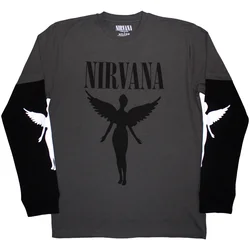 Nirvana In Utero Mono (Sleeve Print) Charcoal Grey & Black XL Majica