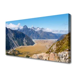 tulup.si Slika na platnu Mountain valley landscape 125x50 cm