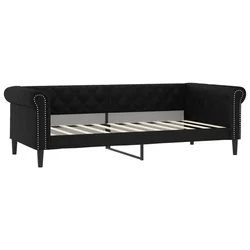 Vidaxl Dnevna postelja črna 90x190 cm umetno usnje