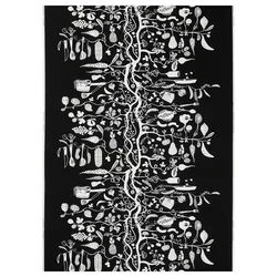 PIPDAN Izrezana tkanina, crna/bela, 150x300 cm