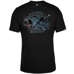 011Shop Muška majica kratkih rukava Keep Fighting - Nema predaje, Crna