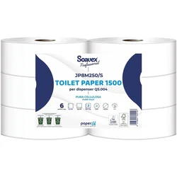 SOAVEX Toaletna rolna Professional Mini Jumbo, 250m, Celuloza, Dvoslojna, 6 rolni