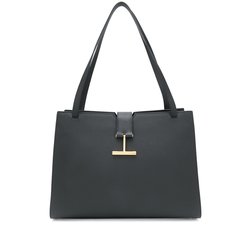 black shopper tote bag