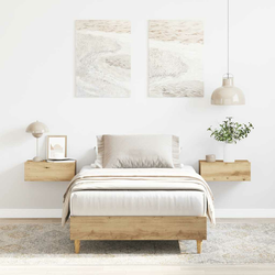vidaXL posteljni okvir brez ležišča Artisan hrast 90x190 cm
