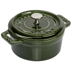 Mini-Cocotte cooking pot, cast iron, 10cm/0.25L, Basil - Staub