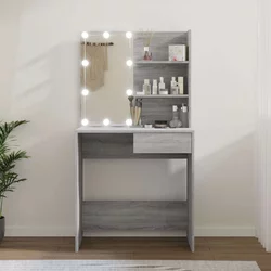 Toaletni stolić LED boja hrasta sonome 74,5 x 40 x 141 cm