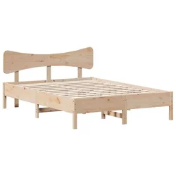 Vidaxl Posteljni okvir brez vzmetnice 120x190 cm trdna borovina