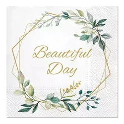 Serviete za decoupage Leaves Frame - 1 kos