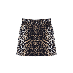 Trendyol Brown Leopard Patterned Woven Mini Skirt