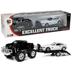 Extrastore Komplet vozil Black Monster Truck Bela vlačilec 58 cm