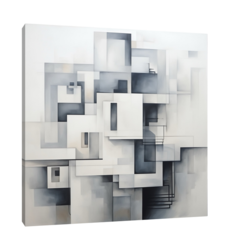 Canvas Slika na platnu Sivi Grad, Bez rama, 120 x 120 cm