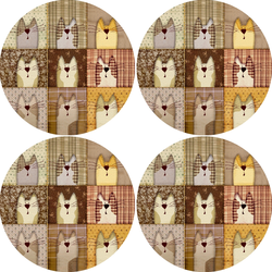 Bertoni Home Unisexs 4 Round Table Pads Set Pexeso