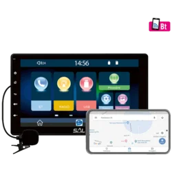 SAL Auto radio, 4 x 45W, 9 LCD Display, BT, USB, microSD - VB X1000