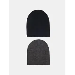 Sinsay - Beanie kape sa viskozom 2 pack - tamno siva