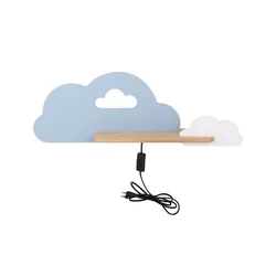LED dečije zidno svetlo sa policom CLOUD LED/5W/230V plavo/belo