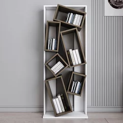 HANAH HOME Polica za knjige Carmen White Walnut
