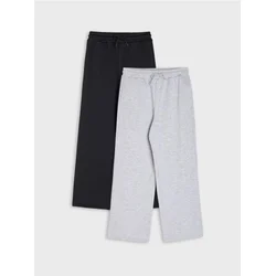 Sinsay - Donji deo trenerke straight leg 2 pack - svetlo siva