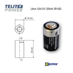 EEMB ER14250 Litijumska Baterija 3.6V 1200mAh – 1/2AA ( 1199 )