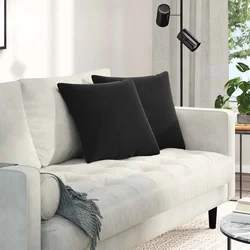 Jastučići za sofu 2 pcs Crna 45 x 45 cm Kordura tekstil