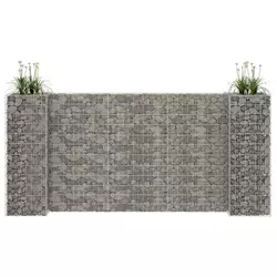 Gabionska sadilica u H-obliku od čelične žice 260 x 40 x 120 cm