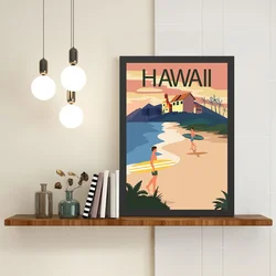 Wallity Uramljena slika Hawaii, 55x75 cm