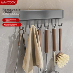 Maxcook Kuhinjski držač sa kukicama, 30 cm, Sivi