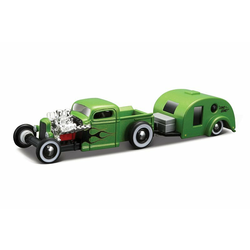 Maisto - Design Tow & Go, pick-up Chevrolet iz leta 1936 s prikolico, 1:64
