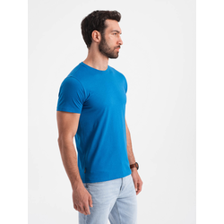Ombre Mens classic cotton BASIC T-shirt - blue