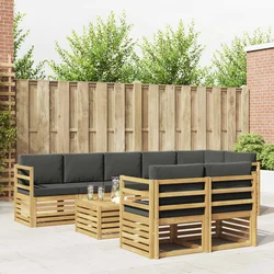 Set vanjskih sofa 8 pcs Bijela i antracit 59 x 59 x 37 cm