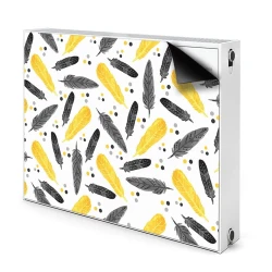tulup.si Pokrov radiatorja Črno zlato perje 90x60 cm