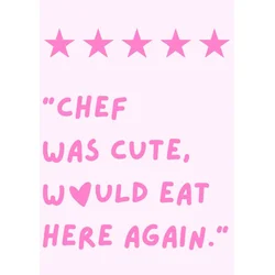 Kuhinjski plakat Chef Was Cute 30x40 cm
