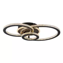 Rabalux Plafonjera Maziar, LED, Sa daljinskim, 40W, 3000-6500K, 52x35cm, Crna