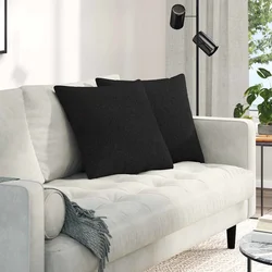 Jastučići za sofu 2 pcs Crna 50 x 50 cm tkanina