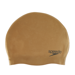 Speedo Plain Moulded Silicone Cap, plavalna kapa, rjava