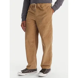 Billabong Hlače iz tkanine Larry Cord EBYNP00111 Rjava Regular Fit