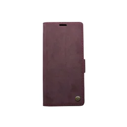 Maska za telefon LEATHER RETRO FLIP za Samsung Note 20/N980F, Bordo