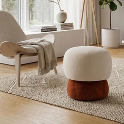 Hanah Home puf Coco, 33 cm, krem / narandžasti